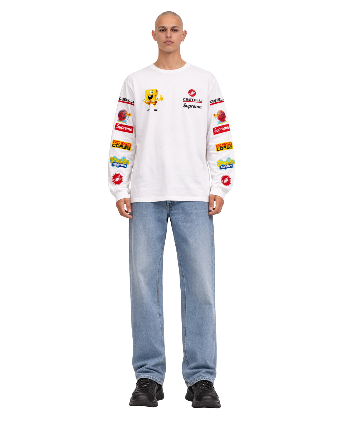 Supreme x Spongebob Squarepants x Castelli Long-Sleeve Tee
