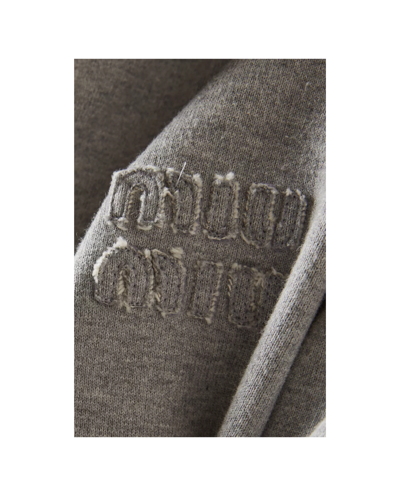 Miu Miu Embroidered Cotton Hoodie