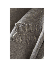 Miu Miu Embroidered Cotton Hoodie